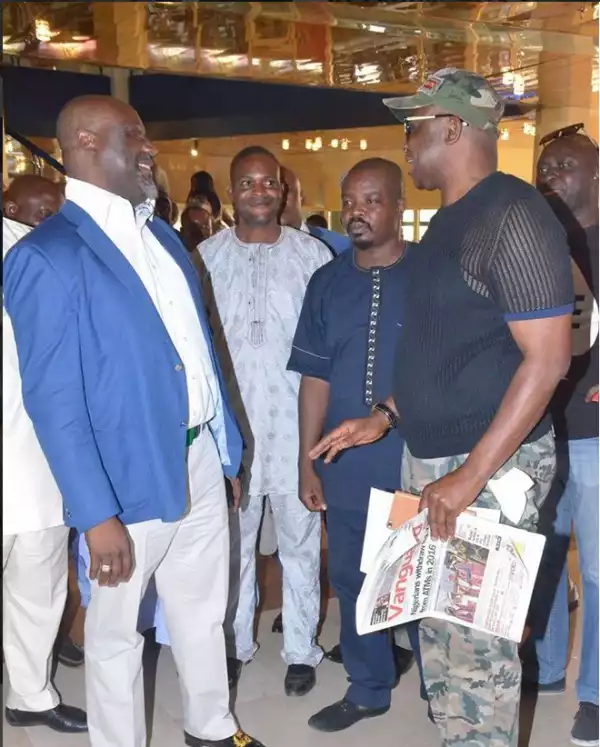 Governor Fayose And Sen. Dino Melaye Accidentally Meet’ At Transcorp Hotel In Abuja